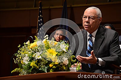 Colin Powell speaks in Ann Arbor Editorial Stock Photo